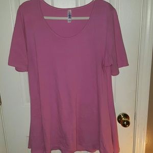 Pink LuLaRoe Perfect Tee Sz L